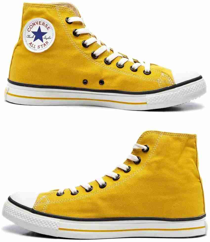 Dark best sale yellow converse