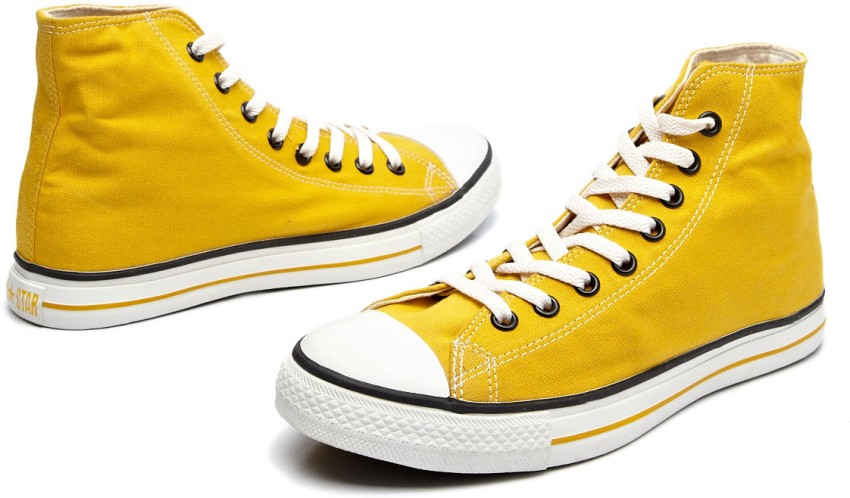 Converse yellow shop shoes india