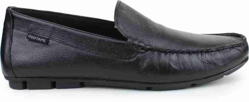 Red tape store black casual loafers