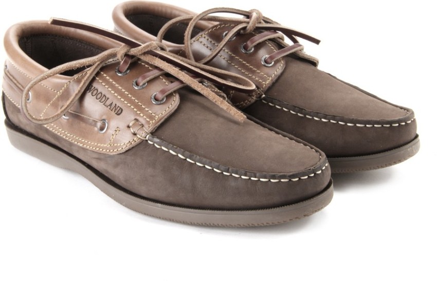 Woodland leather sales boat shoes