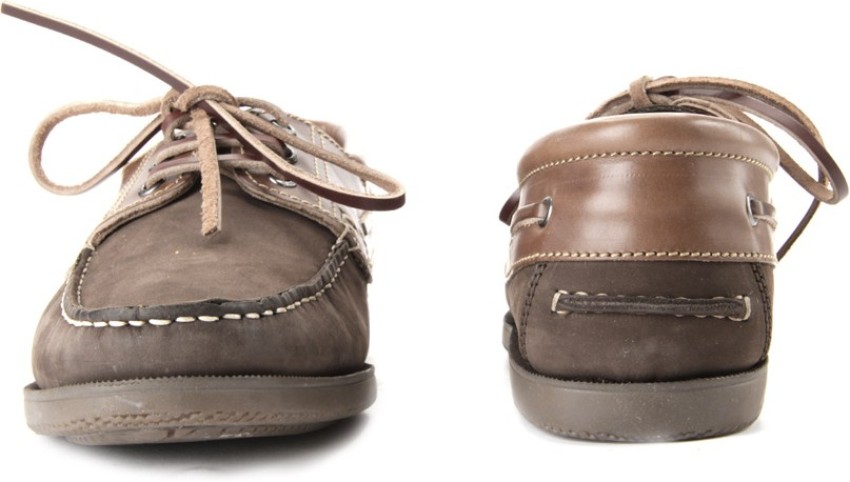 Woodland men's leather boat on sale shoes