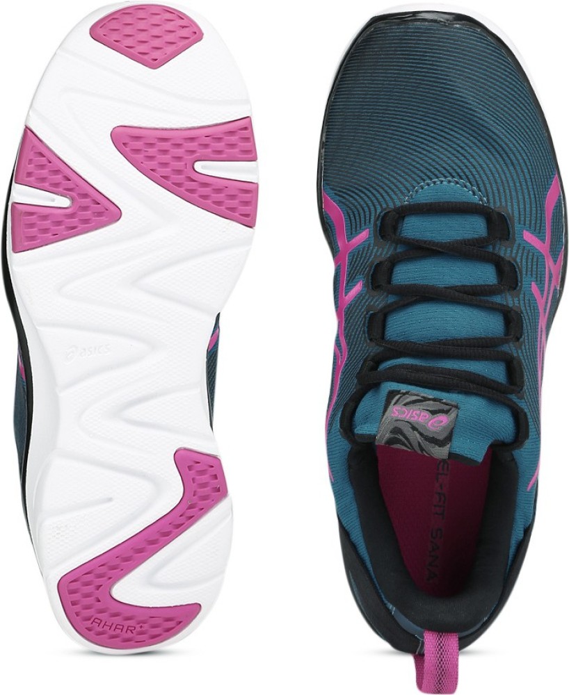 Asics GEL FIT SANA 2 Running Shoe For Women Buy MOSAIC BLUE PINK GLOW ONYX Color Asics GEL FIT SANA 2 Running Shoe For Women Online at Best Price Shop Online for Footwears in