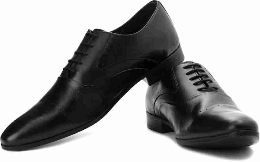 Louis philippe black on sale shoes