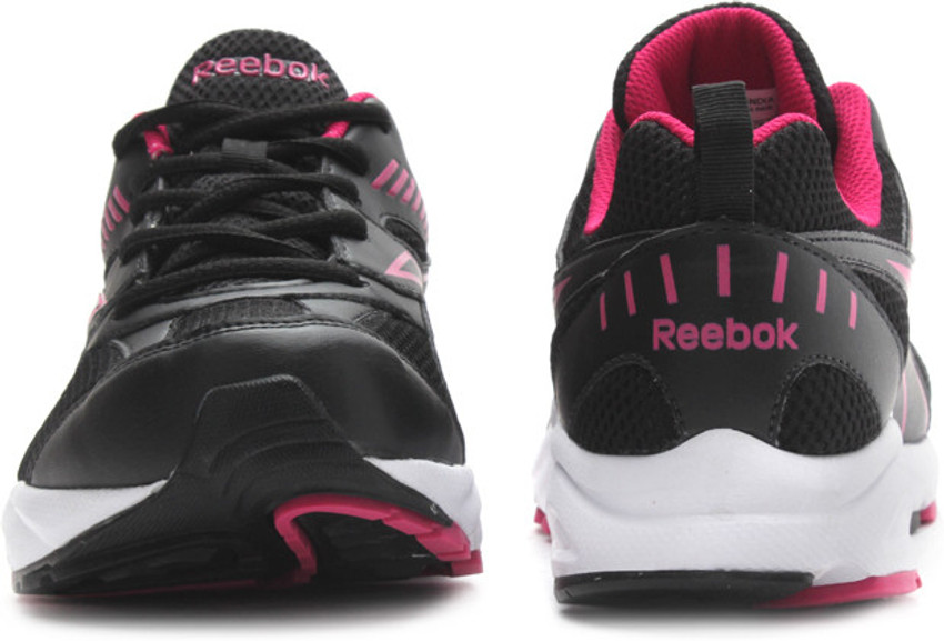 Black and pink reebok shoes top