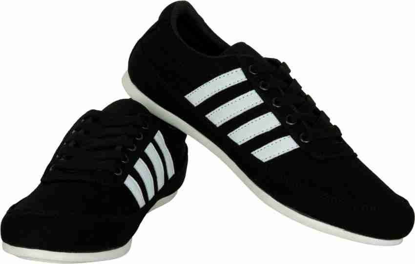 ZOVI Black Canvas with White Stripes Casual Shoes For Men Buy Black Color ZOVI Black Canvas with White Stripes Casual Shoes For Men Online at Best Price Shop Online for