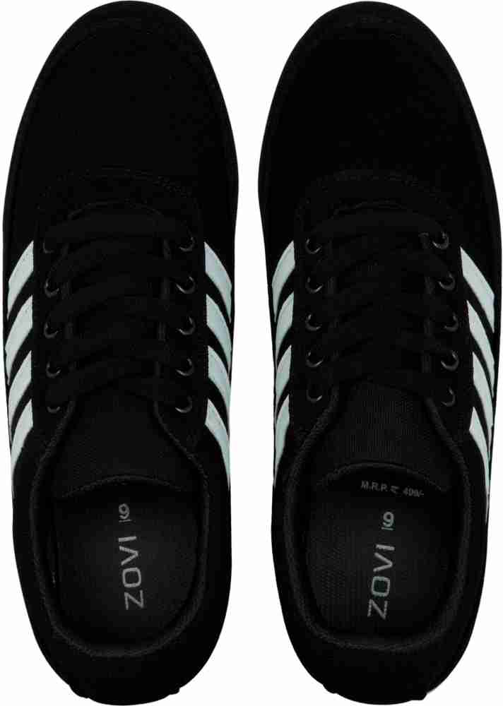 Black with 2024 white stripes shoes