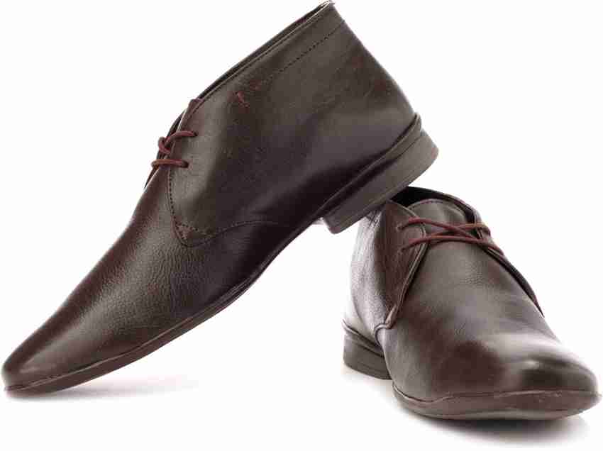 U.S. POLO ASSN. Genuine Leather Lace Up Shoes For Men Buy Dark