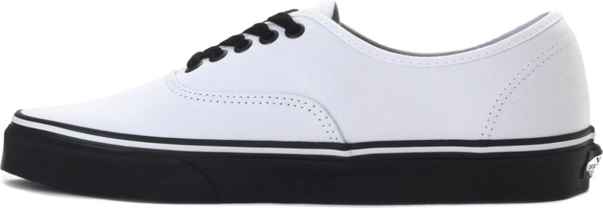 Vans black sole outlet true white