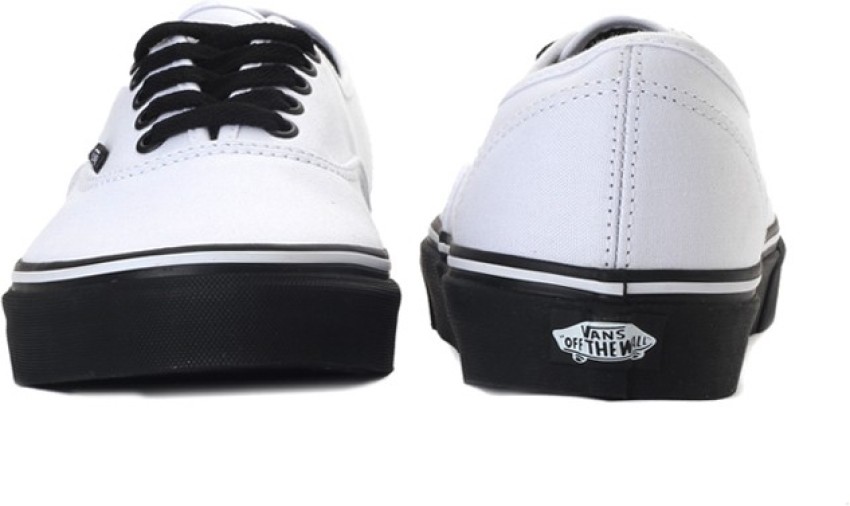 Vans authentic black discount sole true white