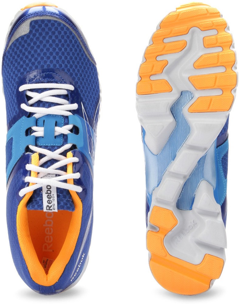 Blue and outlet orange reebok shoes