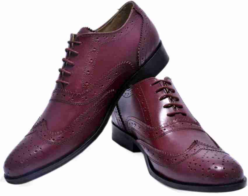 Cherry color hotsell formal shoes