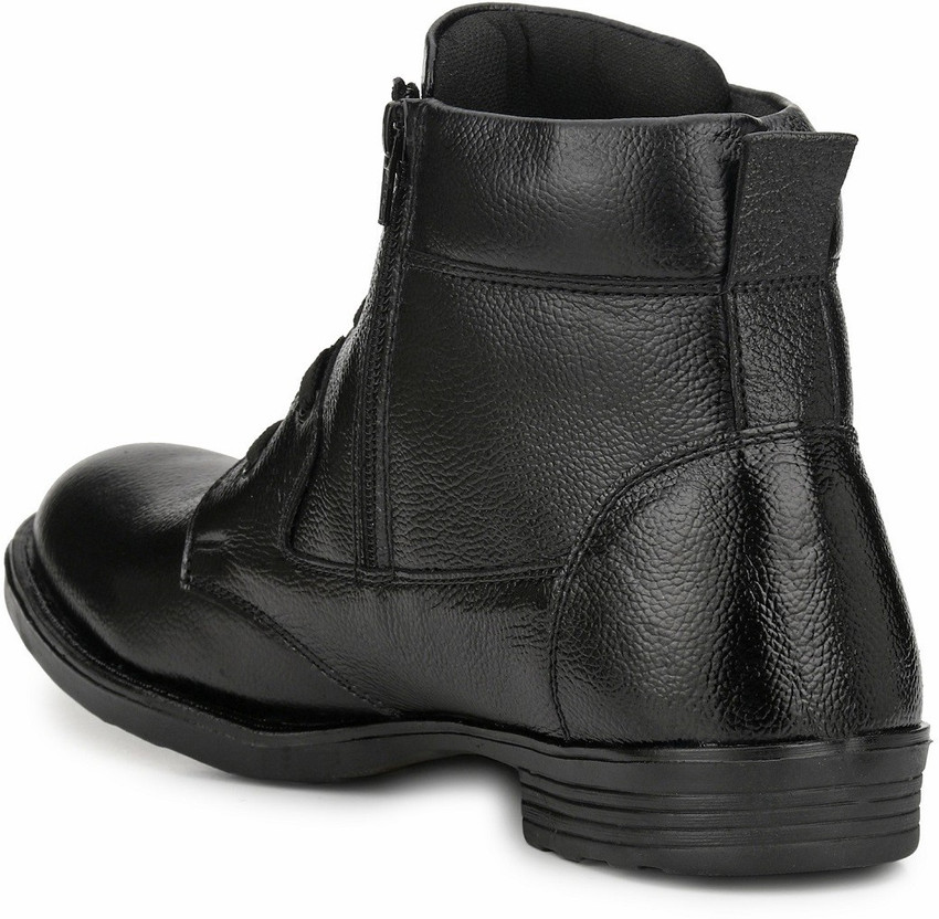 Mactree men's black leather boots on sale