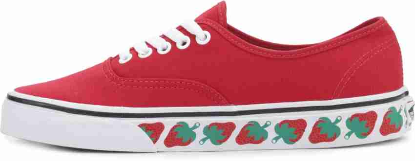 Vans authentic strawberry deals tape green