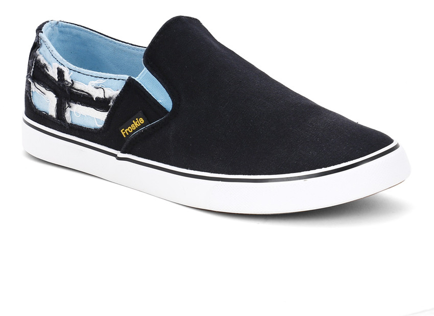 Froskie Canvas Shoes For Men - Buy Black Color Froskie Canvas Shoes For Men  Online at Best Price - Shop Online for Footwears in India | Flipkart.com