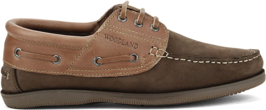 Woodland leather boat hot sale shoes