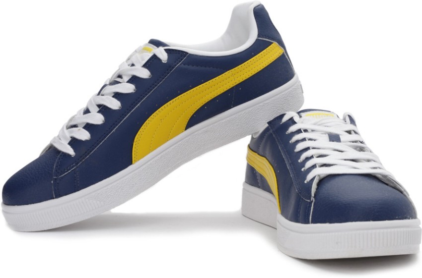 puma suede blue and yellow