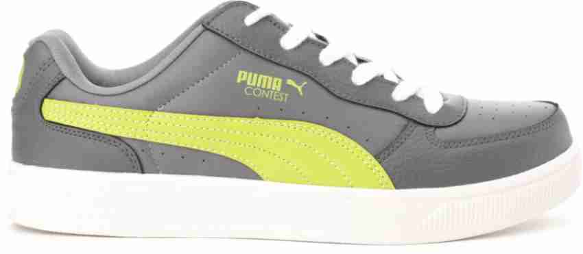 Puma grey shop green shoes