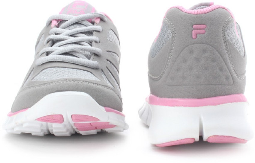 Fila gray and pink 2025 sneakers