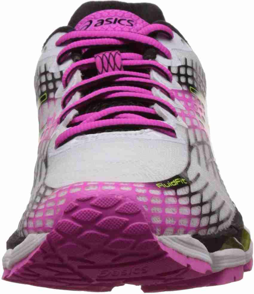 Asics Gel Nimbus 17 Women Running Shoes For Women Buy White Black Pink Glow Color Asics Gel Nimbus 17 Women Running Shoes For Women Online at Best Price Shop Online for Footwears