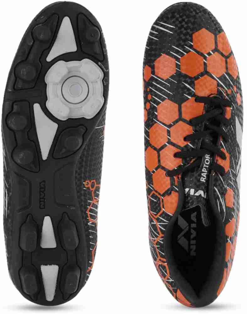 NIVIA Raptor 1 Football Shoes For Men Buy Black Orange Color NIVIA Raptor 1 Football Shoes For Men Online at Best Price Shop Online for Footwears in India Flipkart