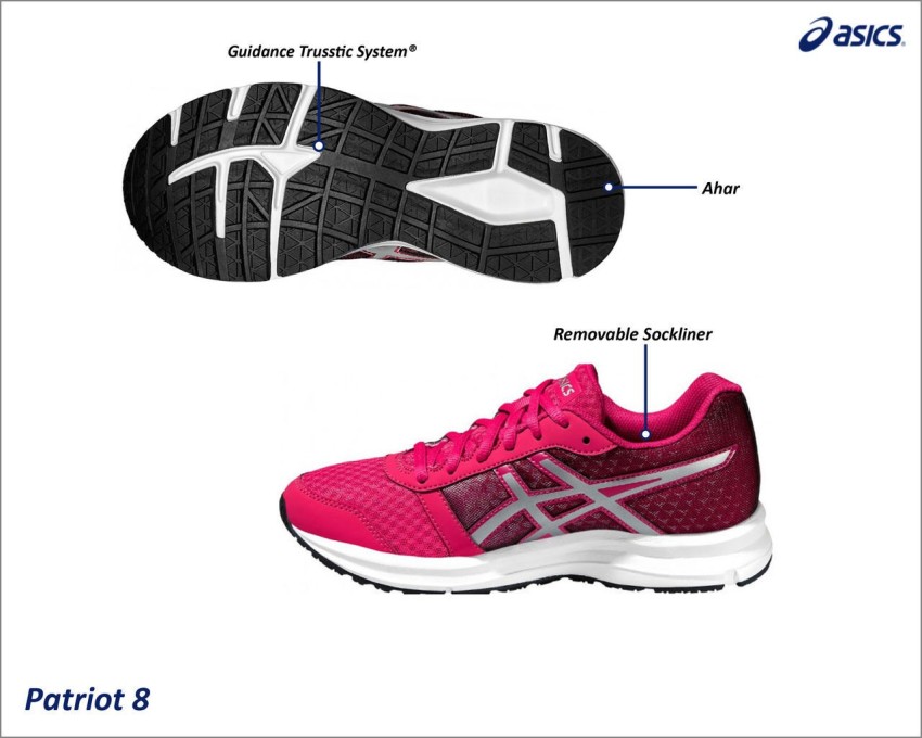 Asics PATRIOT 8 Running Shoe For Women Buy AZALEA SILVER AZALEA