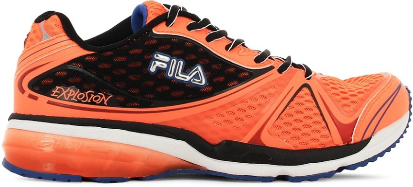 Fila black and orange on sale shoes