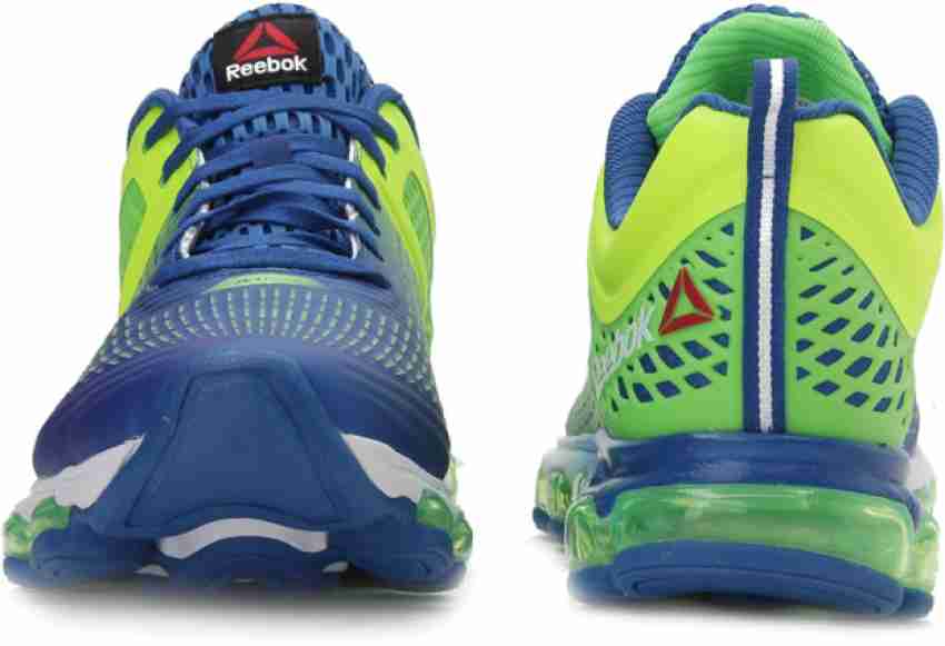 Blue and 2024 green reebok shoes