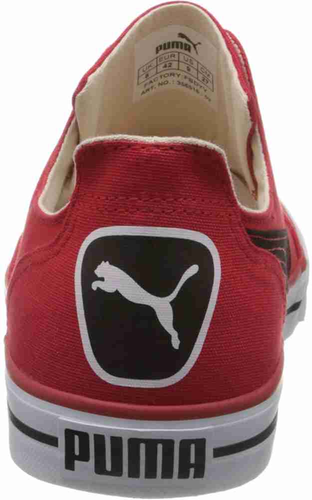 Puma red canvas sale shoes