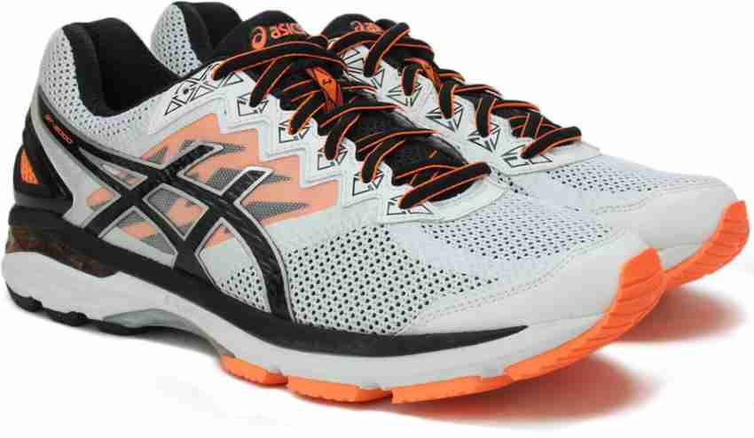 Asics Gt 2000 4 Running For Men Buy White Black Hot Orange Color Asics Gt 2000 4 Running For Men Online at Best Price Shop Online for Footwears in India Flipkart