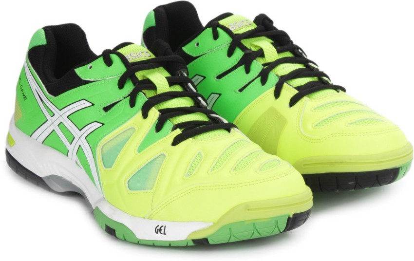 Asics GEL GAME 5 Tennis Shoes For Men Buy FLASH YELLOW WHITE FLASH GREEN Color Asics GEL GAME 5 Tennis Shoes For Men Online at Best Price Shop Online for Footwears in India