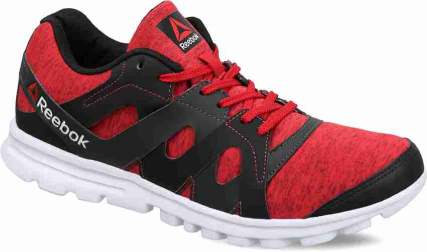 Reebok red sale running shoes