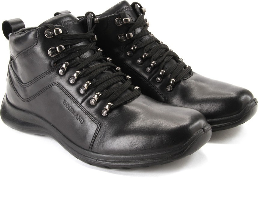 Woodland black new arrivals shoes