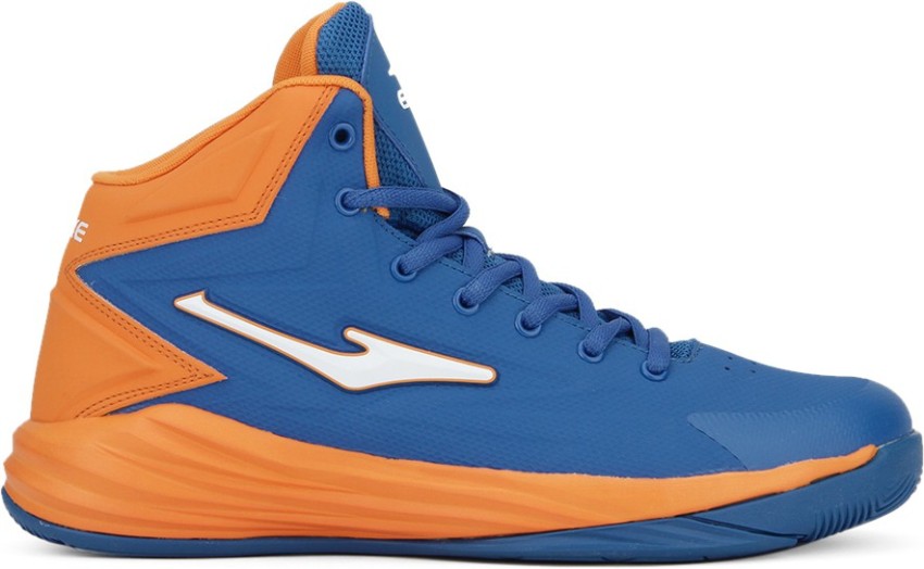 Orange blue and cheap white basketball shoes