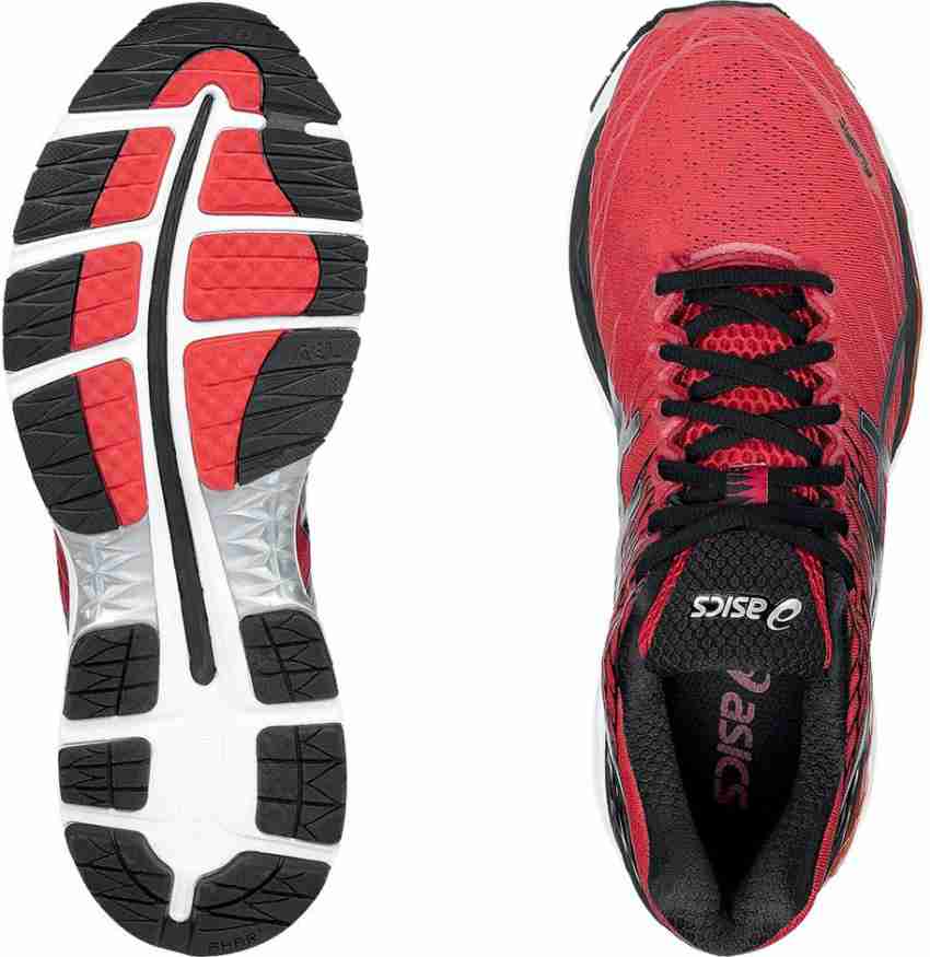 Asics Gel Nimbus 18 Men Running Shoes For Men Buy Silver Racing Red Black Color Asics Gel Nimbus 18 Men Running Shoes For Men Online at Best Price Shop Online for Footwears