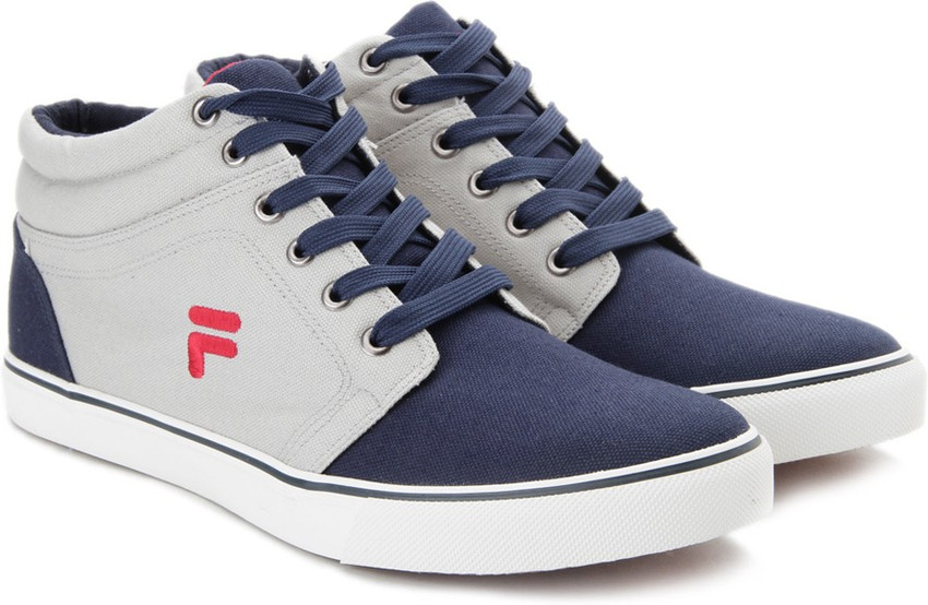 FILA ALFIO Mid Ankle Canvas Shoes For Men Buy NVY LT GRY RD