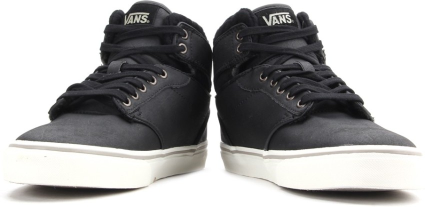 VANS Atwood Hi Sneakers For Men Buy Leather Black Aluminum Color VANS Atwood Hi Sneakers For Men Online at Best Price Shop Online for Footwears in India Flipkart