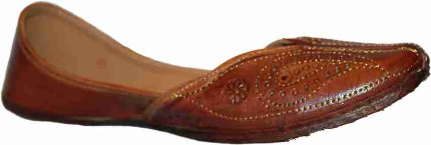 Authority Kolhapuri Almond Jutti Jutis For Women Buy Brown Color Authority Kolhapuri Almond Jutti Jutis For Women Online at Best Price Shop Online for Footwears in India Flipkart