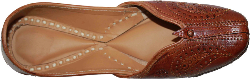 Authority Kolhapuri Almond Jutti Jutis For Women Buy Brown Color Authority Kolhapuri Almond Jutti Jutis For Women Online at Best Price Shop Online for Footwears in India Flipkart