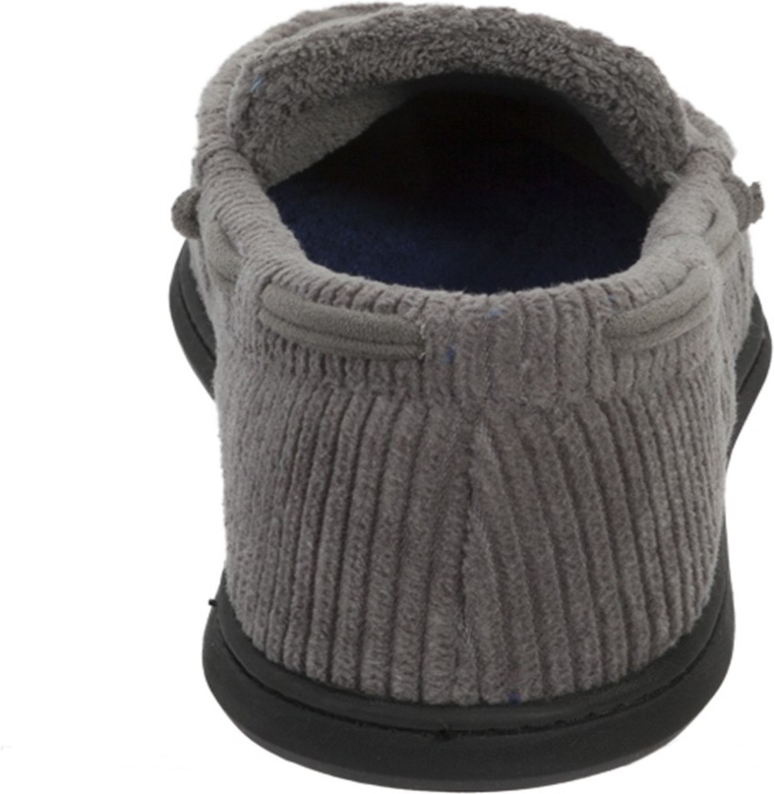 Dearfoams Corduroy Grey Moccasin Large Casuals For Men Buy