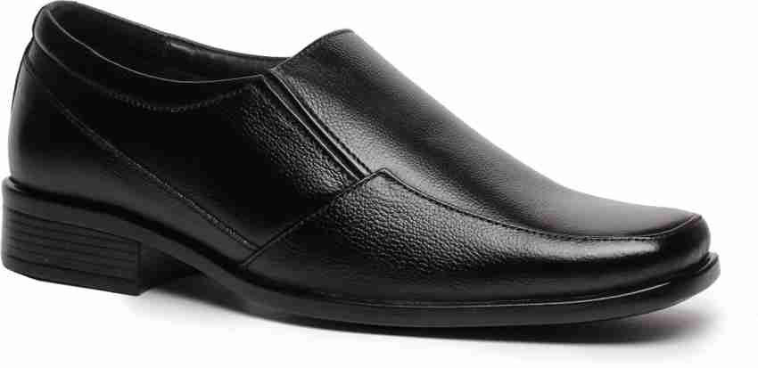 Genuine leather black formal shoes best sale