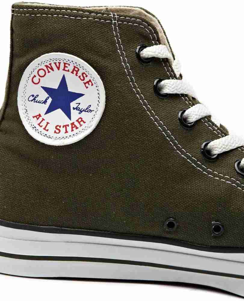 Army green converse on sale shoes