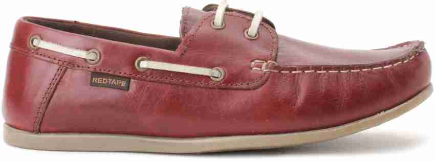 RED TAPE Men Genuine Leather Boat Shoes For Men Buy Bordo Color