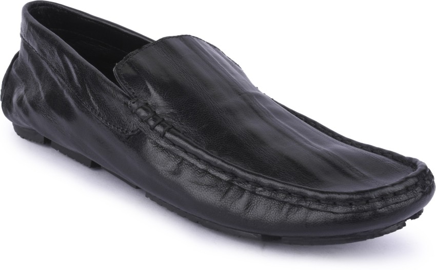 Flipkart shoes black on sale leather