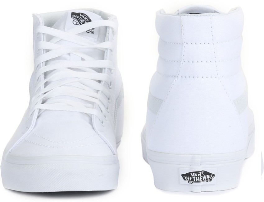 High top hotsell white vans mens