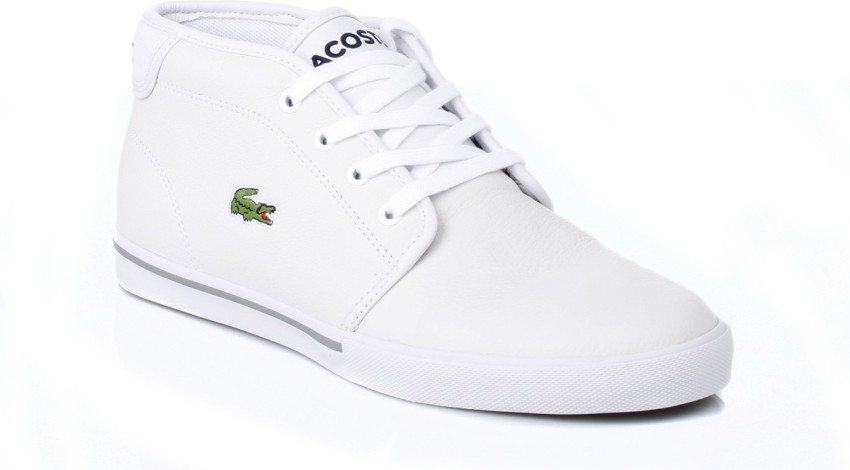 LACOSTE Mens White Leather Trainers Casual Shoes For Men - Buy White Color LACOSTE Mens White Ampthill Leather Trainers Casual Shoes For Men Online at Best Price - Online for Footwears in India | Flipkart.com