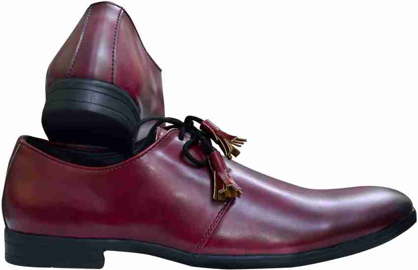 Cherry color formal shoes hotsell