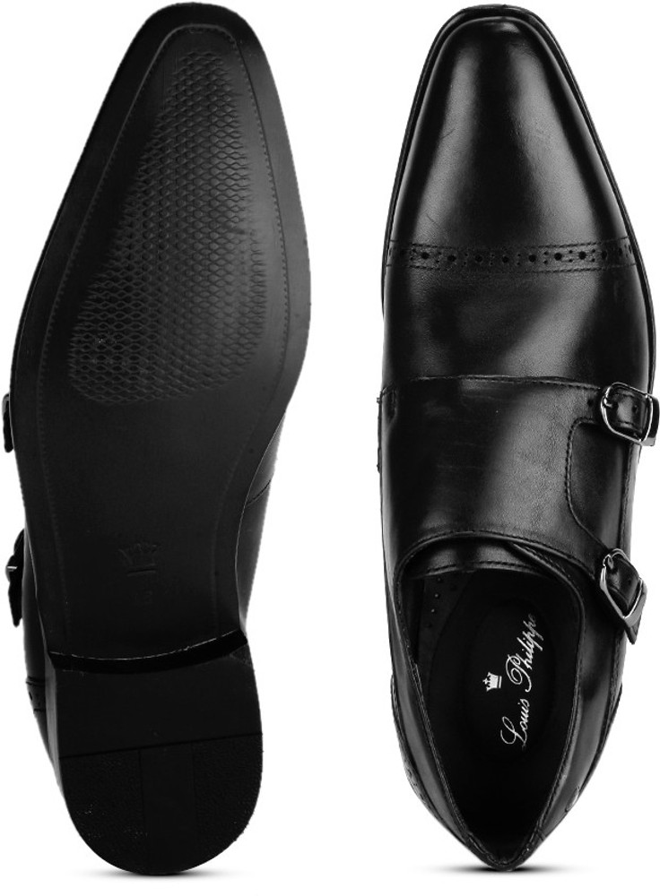 LOUIS PHILIPPE Monk Strap Shoes For Men Buy Black Color LOUIS PHILIPPE Monk Strap Shoes For Men Online at Best Price Shop Online for Footwears in India Flipkart