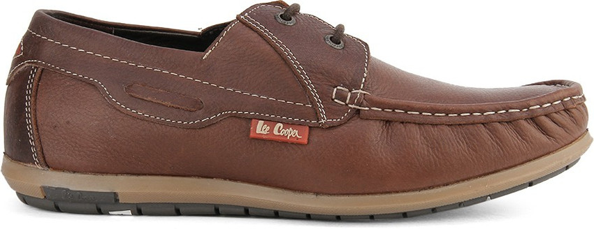 Lee cooper men's deals leather boat shoes