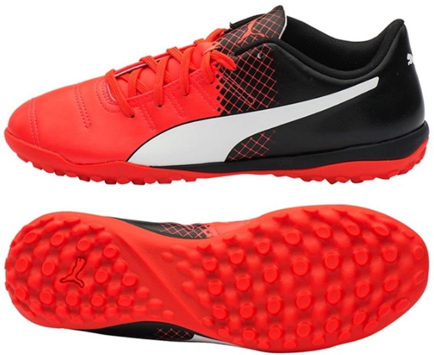 PUMA evoPOWER 4.3 TT Football Shoes For Men Buy Red Blast Puma White Puma Black Color PUMA evoPOWER 4.3 TT Football Shoes For Men Online at Best Price Shop Online for Footwears