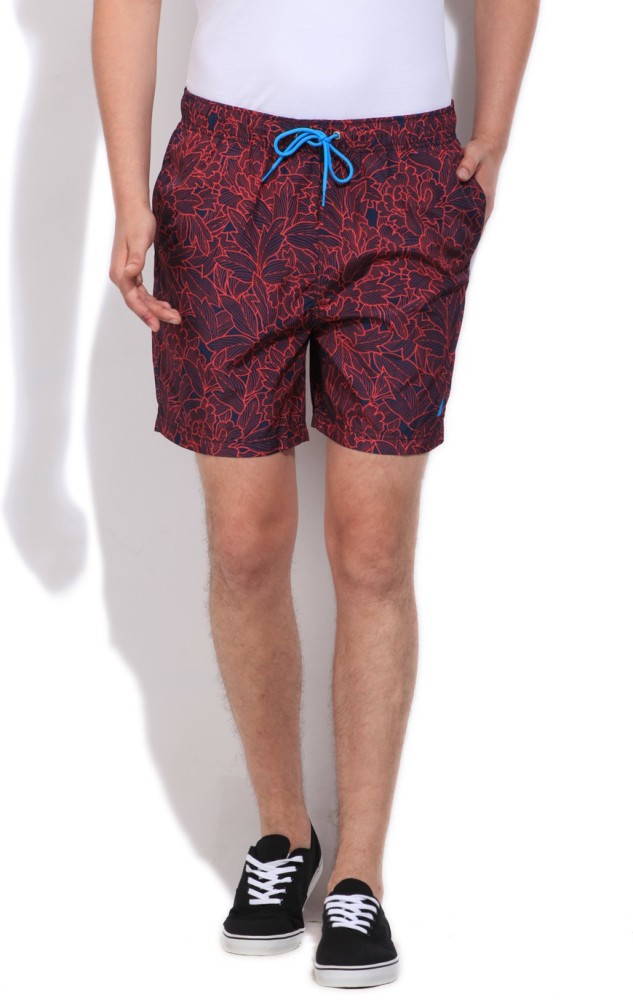 NAUTICA Floral Print Men Multicolor Basic Shorts Buy RED NAUTICA